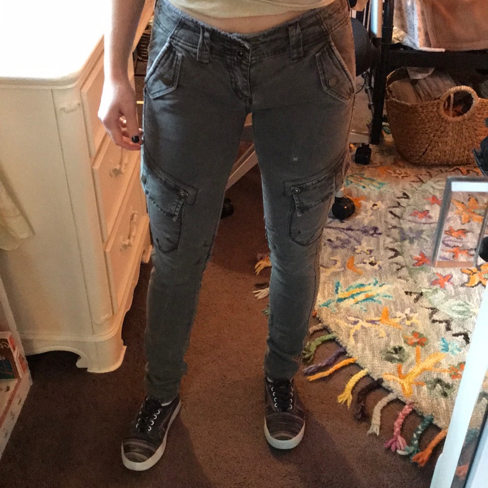 Free People cargo skinny jeans